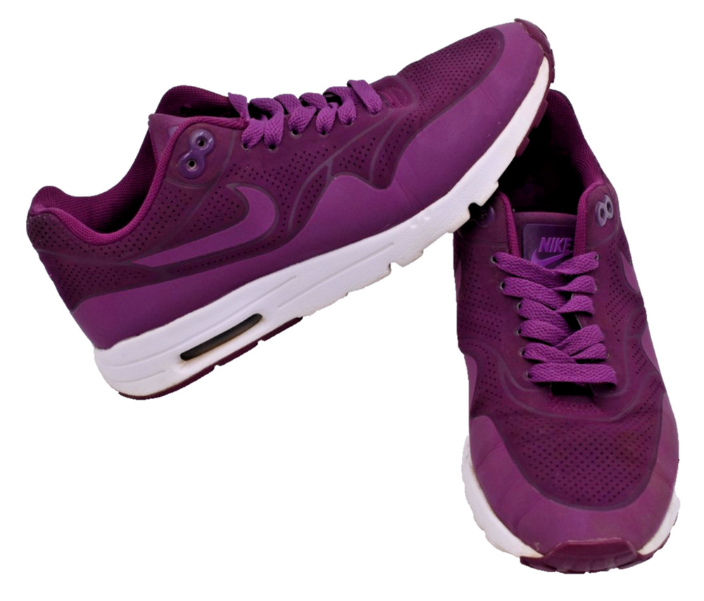 NIKE Air Max 1 Ultra Moire Sneakers 704995-500 -- Purple / Magenta -- Womens 7.5